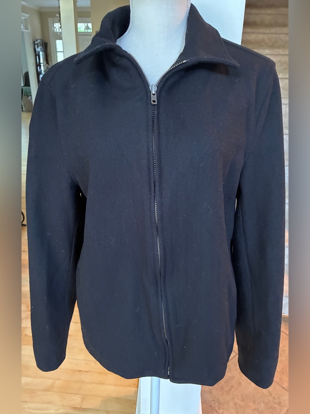 Old Navy Black Women's/ Men’s Full-Zip Wool Jacket